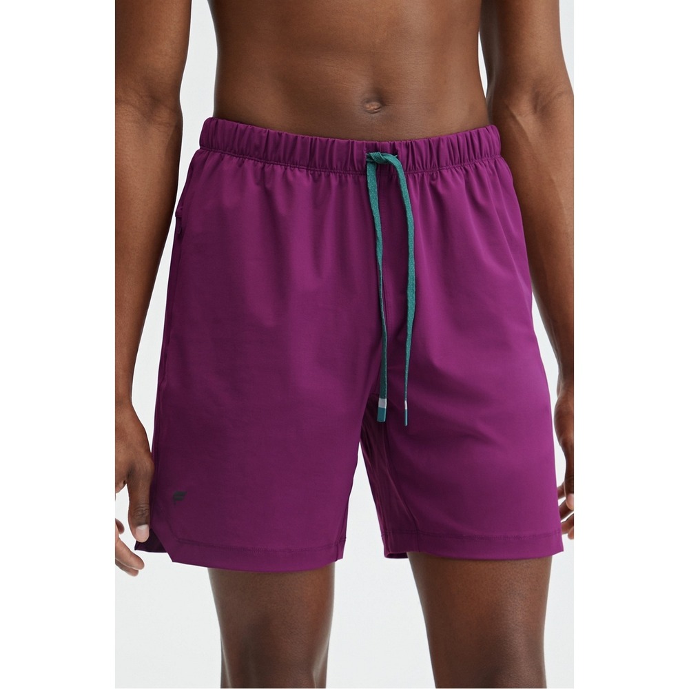 Fabletics The One Men's Athletic Gym Purple Magenta 7" Shorts L